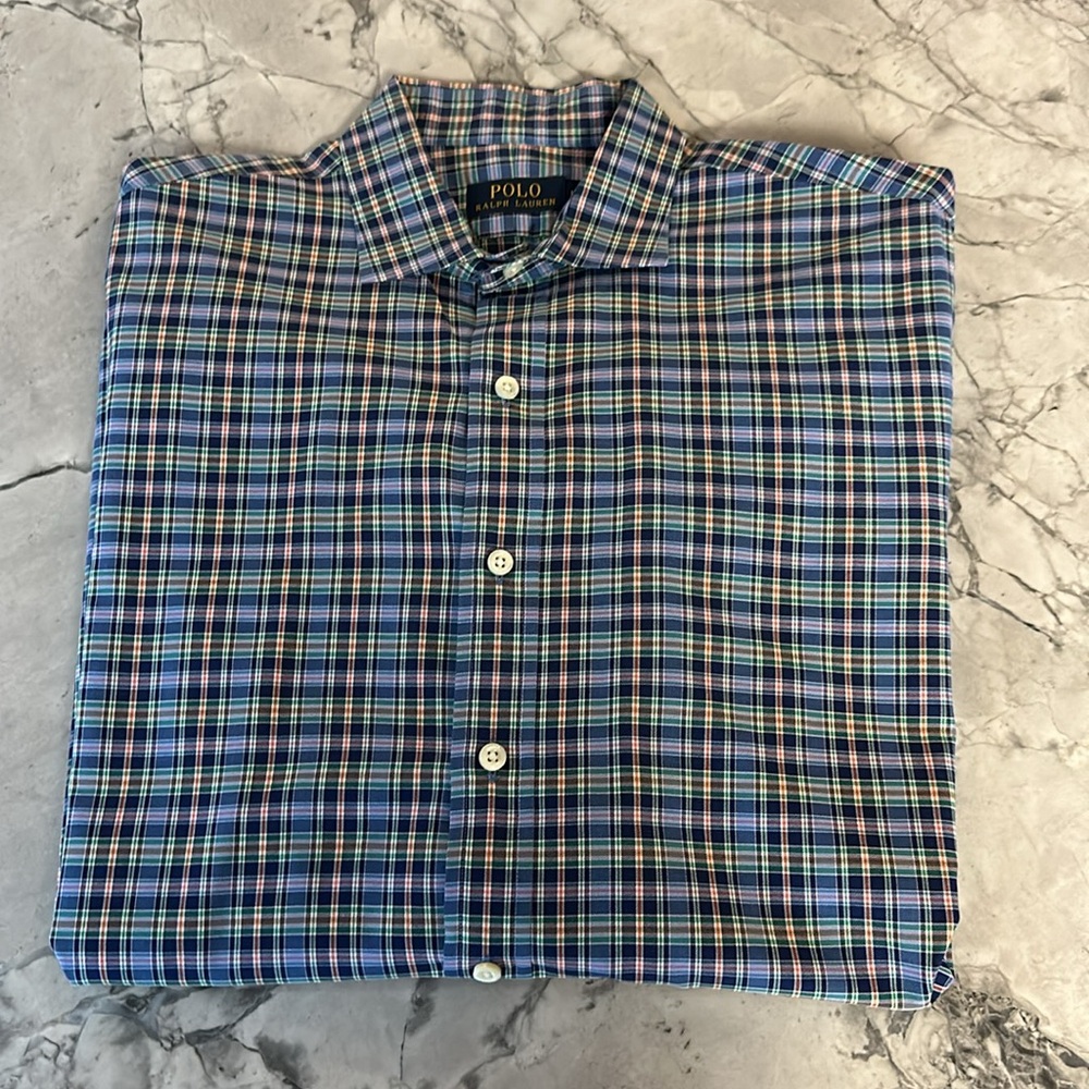 POLO RALPH LAUREN PLAID BUTTON DOWN SHIRT